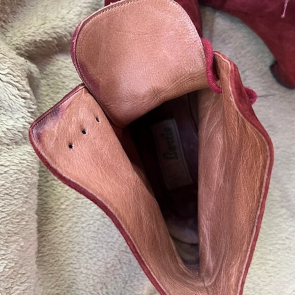 Suede Booties Italian Vintage - Picture 3 of 12